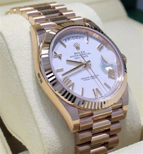 rolex white and rose gold|rolex rose gold 40mm president.